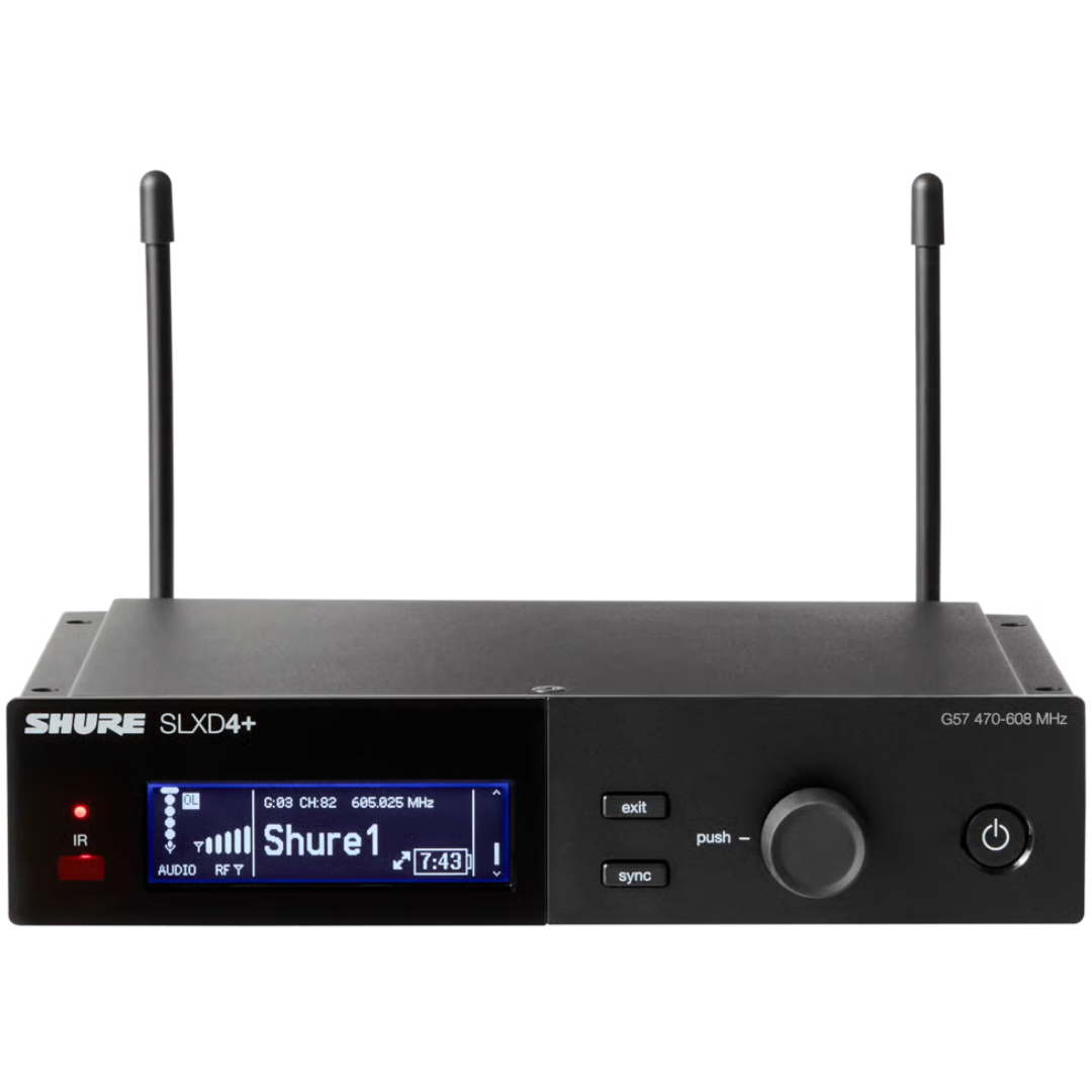 Shure SLXD124+/85M-G57 | Handheld SM58 + Lavalier Wireless System | 24-bit Audio & Dual Transmitter Flexibility