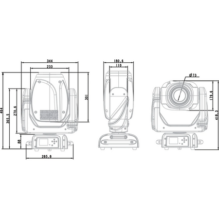 Event Lighting HAVOCS150 | 150W LED Spot Moving Head with Zoom, Prism & Frost