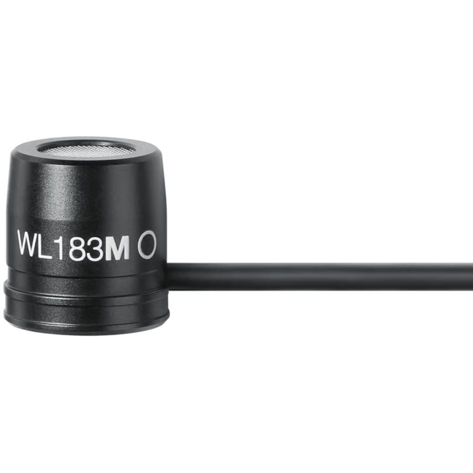 Shure WL183M | Omnidirectional Lavalier Mic | TA4F Connector - Black