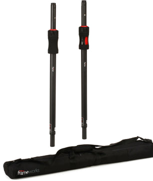 Gator GFW-ID-SPKR-SPSET | Frameworks ID Dual Sub Poles with Lift Assist | 125 lb Capacity with Carry Bag