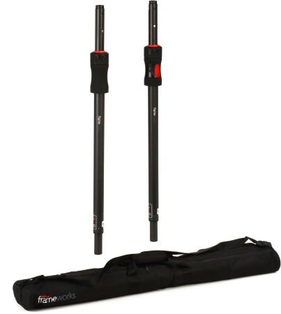 Gator GFW-ID-SPKR-SPSET | Frameworks ID Dual Sub Poles with Lift Assist | 125 lb Capacity with Carry Bag