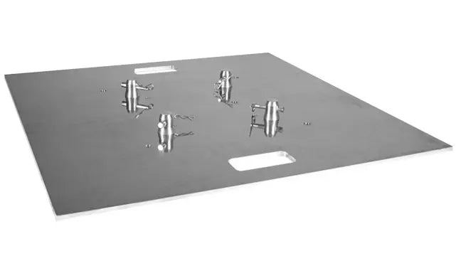 Global Truss BASE PLATE 30X30A | F34, 30in Aluminum Base Plate | Heavy Duty Square Base for Truss Towers
