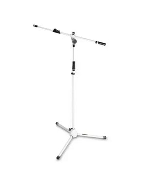 Gravity Stands MS4322W | Mic Stand with Folding Tripod Base and Telescoping Boom, White