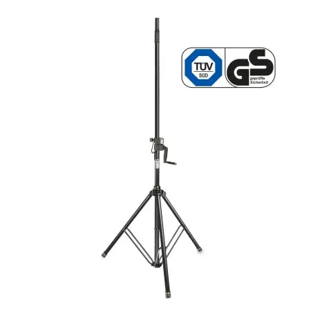 Gravity Stands SP4722B | Wind-Up Speaker Stand 2.4m Max Height | Crank-Operated with 40kg Load Capacity