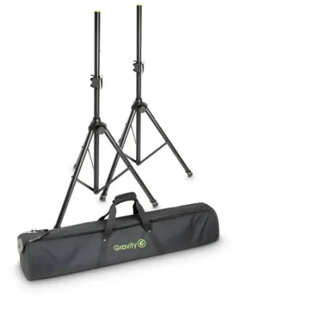 Gravity Stands SS5211BSET1 | Pair of Aluminum Speaker Stands | Includes Padded Carry Bag