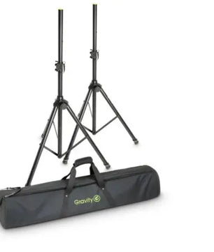 Gravity Stands SS5211BSET1 | Pair of Aluminum Speaker Stands | Includes Padded Carry Bag