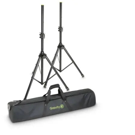 Gravity Stands SS5211BSET1 | Pair of Aluminum Speaker Stands | Includes Padded Carry Bag