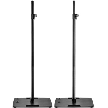 Gravity Stands TLS431B Pair | (2) Square Base Speaker/Lighting Stands, 7.9ft Height, Automatic LockPin System