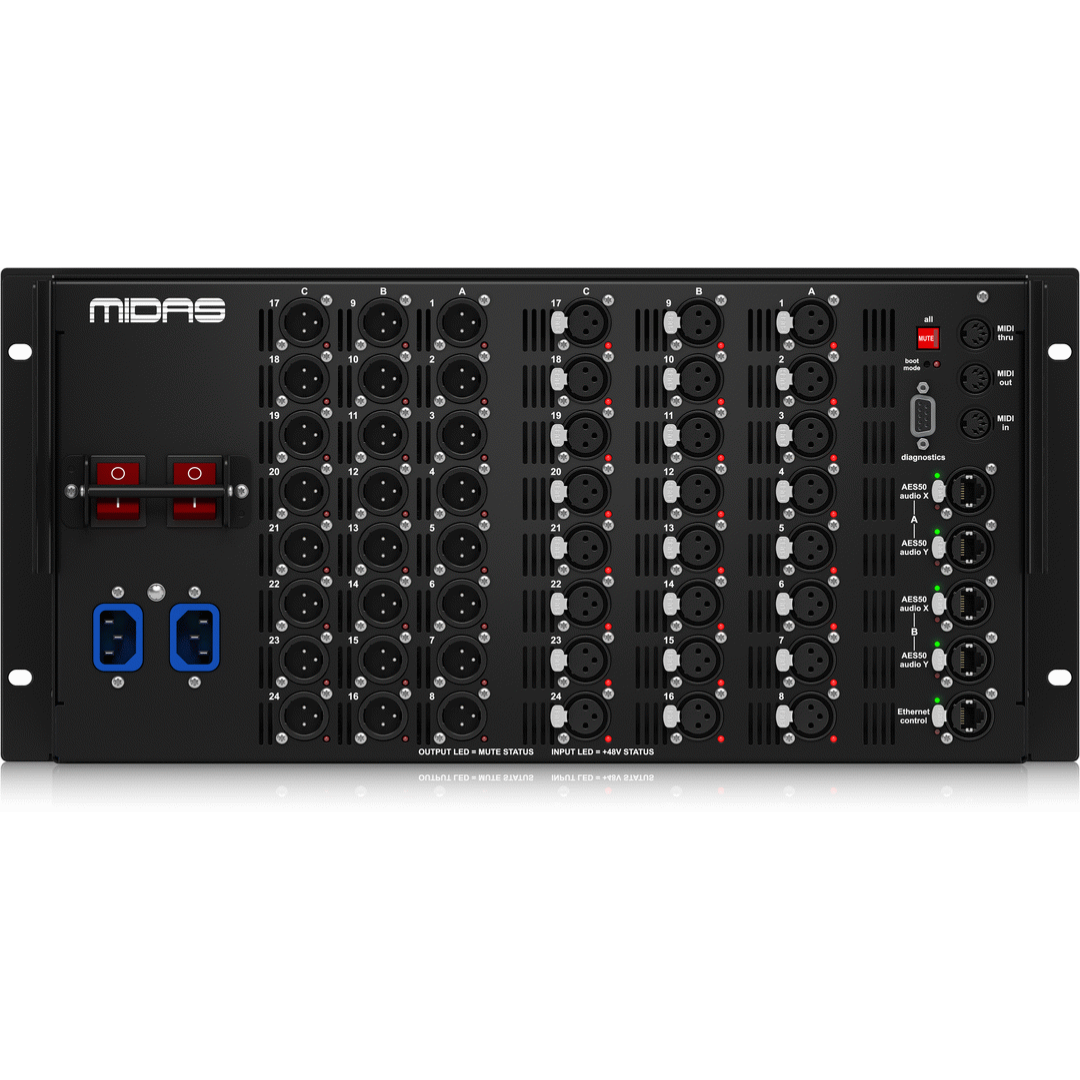 Midas MDS-DL231 | 24 Out Digital Stagebox | Dual Redundant AES50 & 96kHz Sample Rate
