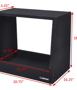 Odyssey CRS08USS131618 | 8U Carpeted Studio Rack MKII | Angled MDF Rack with Steel Rails