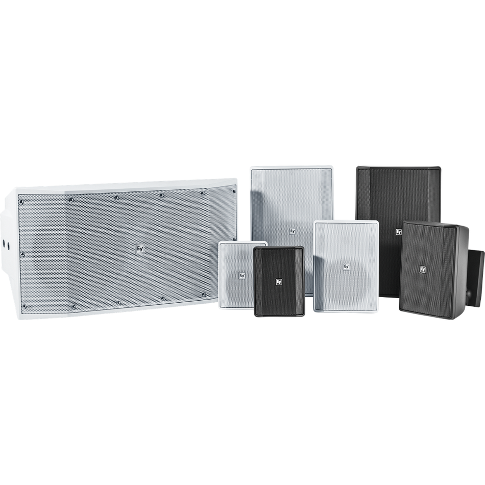 Electro-Voice EVID-S5.2TB | 5.25in Surface Speaker Pair | Black 70V/100V Install Speakers