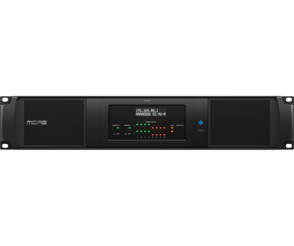 Midas MDS-AS 88 | Dual HyperMAC to 8x Redundant AES50 Converter | 192 Ch @ 96kHz, 2U Rackmount