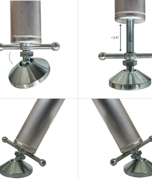 ProX XSQ-1624MK2 | Set of 4 Adjustable Stage Legs | 16 to 24in Ball Joint for StageQ
