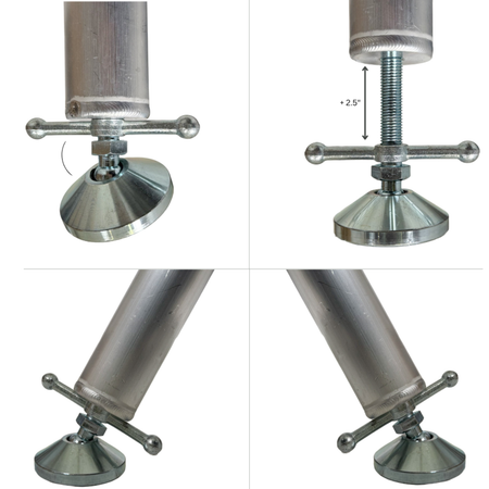 ProX XSQ-1624MK2 | Set of 4 Adjustable Stage Legs | 16 to 24in Ball Joint for StageQ