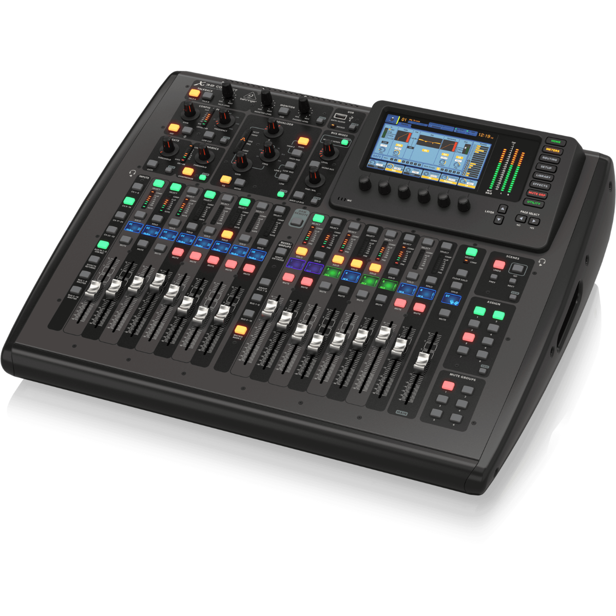 Behringer X32 COMPACT | 40 Input Digital Mixer | 16 Midas Preamps with 17 Motorized Faders