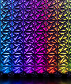 ColorKey MobilePar Mini Hex 4 MKII 4-Pack | Wireless Battery-Powered Uplights | RGBAW+UV Wash Lights with Carrying Case