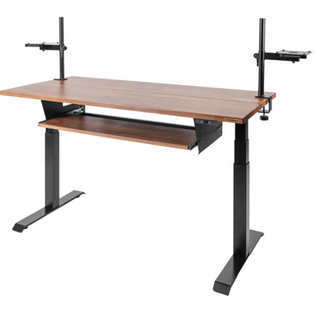 Wavebone Starship Wood | Height Adjustable Studio Desk | Standing Workstation with Keyboard Tray