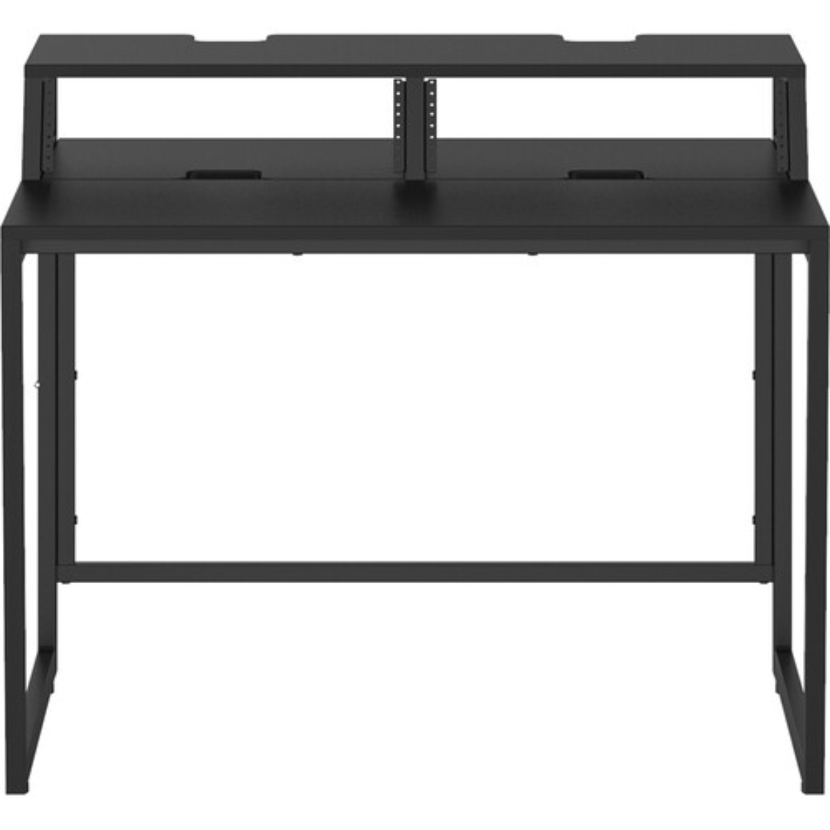 Wavebone Star Rover Studio Desk Black | Two-Tier Studio Workstation | 6U Rack Space for 49 to 61 Key Keyboards