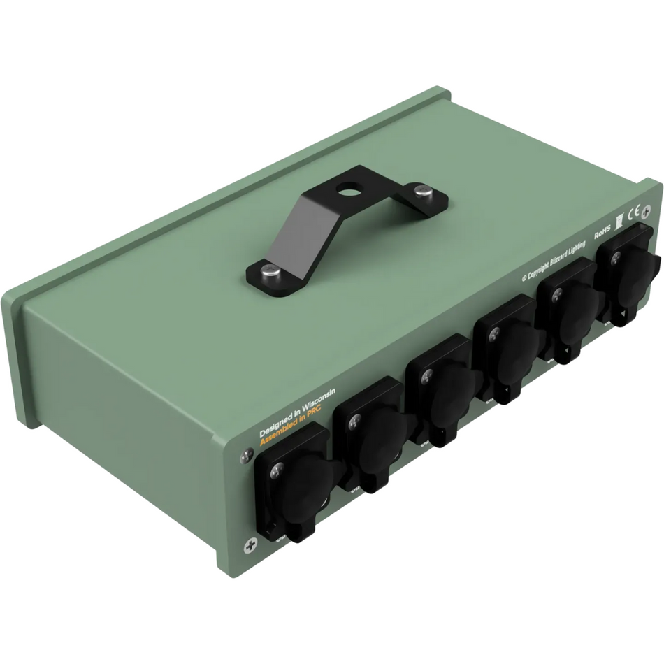 Blizzard Lighting Pipeline Splitterally 6 Outdoorsy | IP-Rated 6-Way DMX/RDM Splitter with Isolated Outputs
