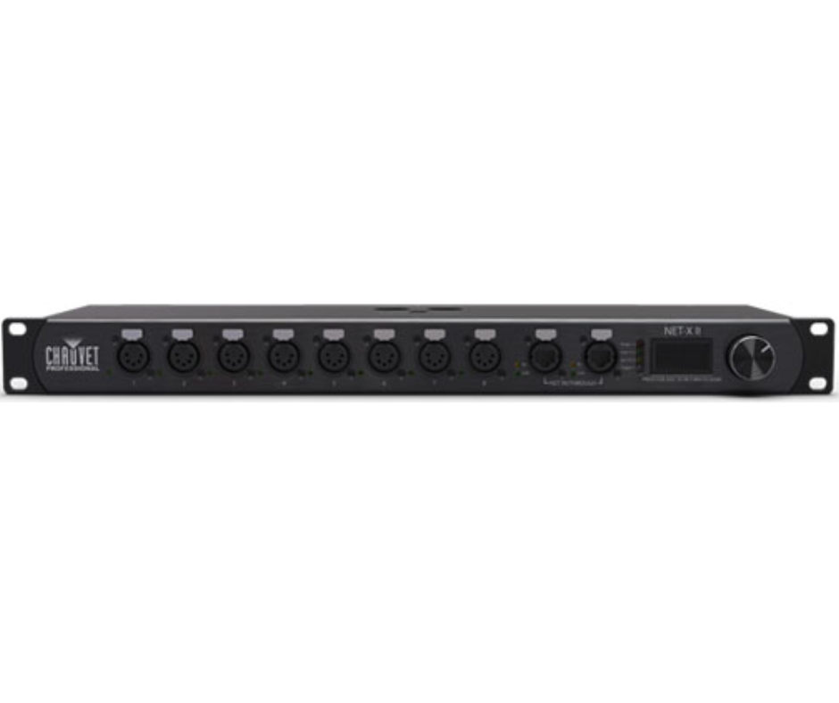 Chauvet Pro Net-X II | 8-Universe Ethernet-to-DMX Node | Art-Net/sACN Converter & Merger
