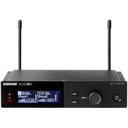 Shure SLXD24D+/N8C-G57 | Dual Nexadyne 8/C Wireless Mics | Digital Audio with ShowLink Control