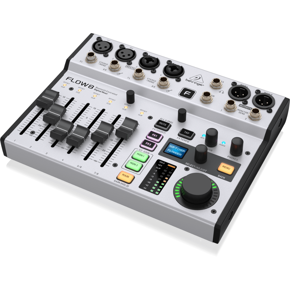 Behringer FLOW 8 | 8 Input Digital Mixer with Bluetooth | App Controlled Mixer with USB Interface
