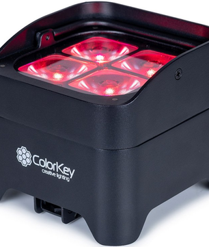 ColorKey MobilePar Mini Hex 4 MKII (8-Pack) | Wireless Battery Uplighting Kit | Charging Case with App Control