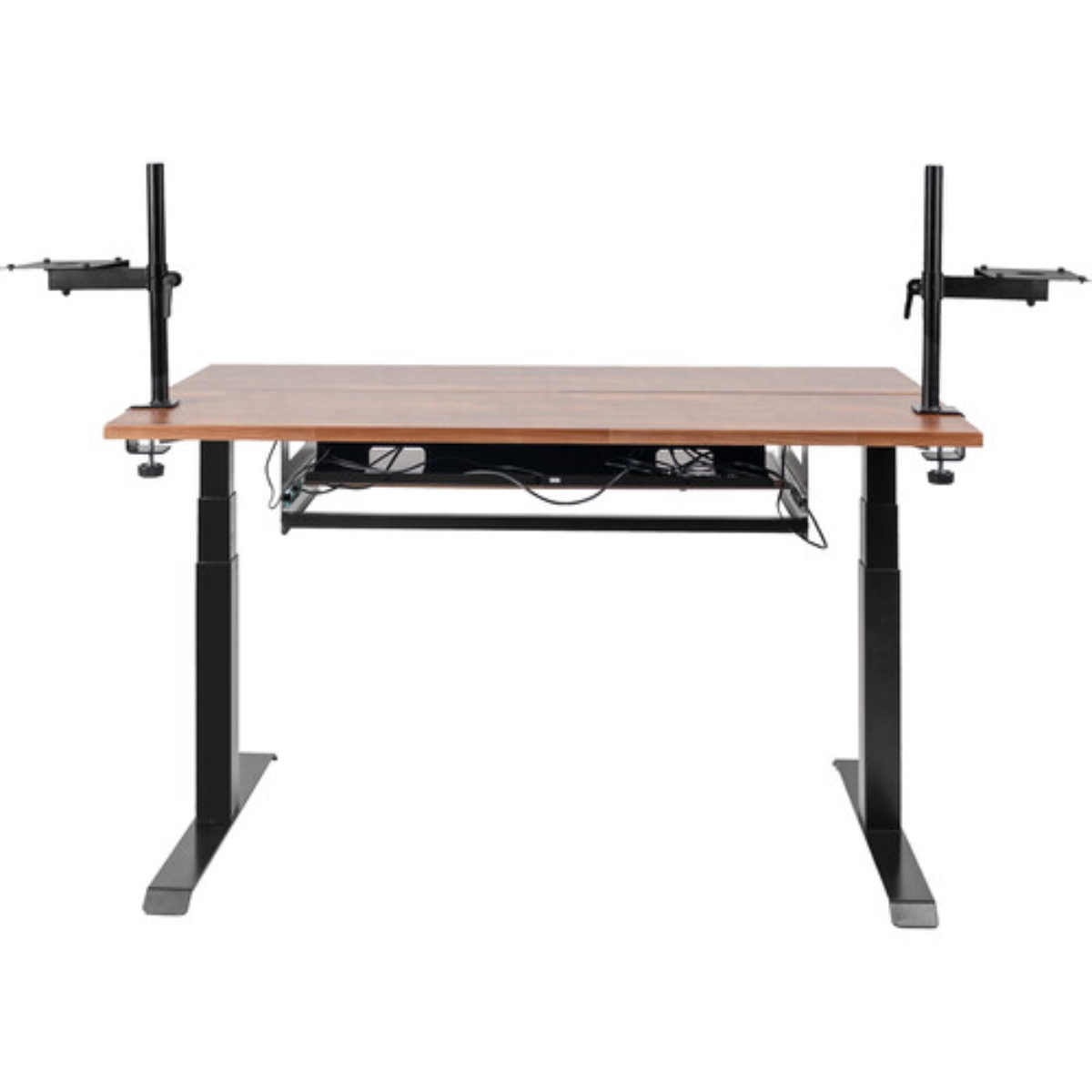 Wavebone Starship Wood | Height Adjustable Studio Desk | Standing Workstation with Keyboard Tray