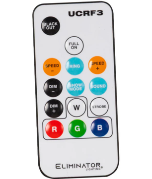 Eliminator LP 8R | 7x8W RGBW Flat Par + LED Ring | DMX & Remote with 38-Channel Mode