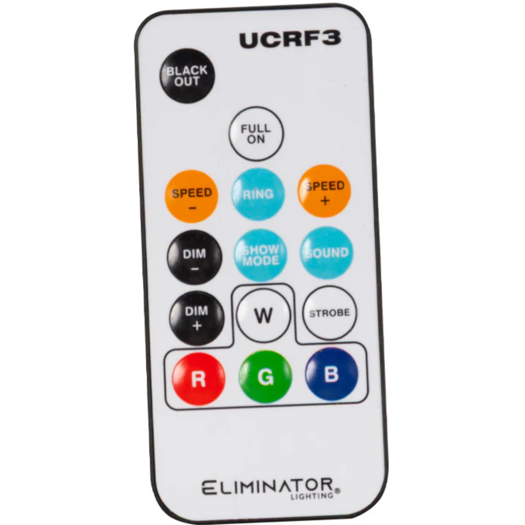 Eliminator LP 8R | 7x8W RGBW Flat Par + LED Ring | DMX & Remote with 38-Channel Mode