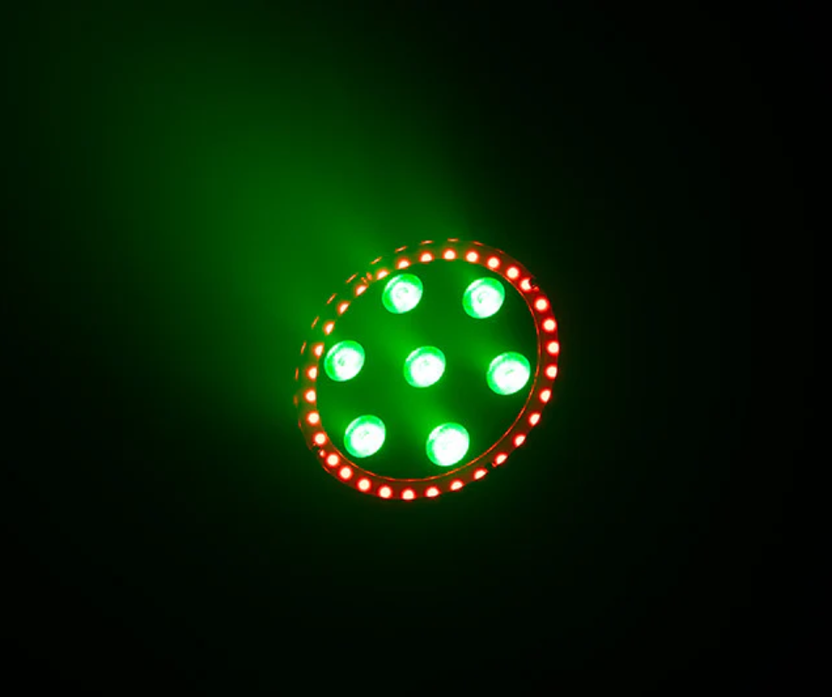 Eliminator LP 8R | 7x8W RGBW Flat Par + LED Ring | DMX & Remote with 38-Channel Mode