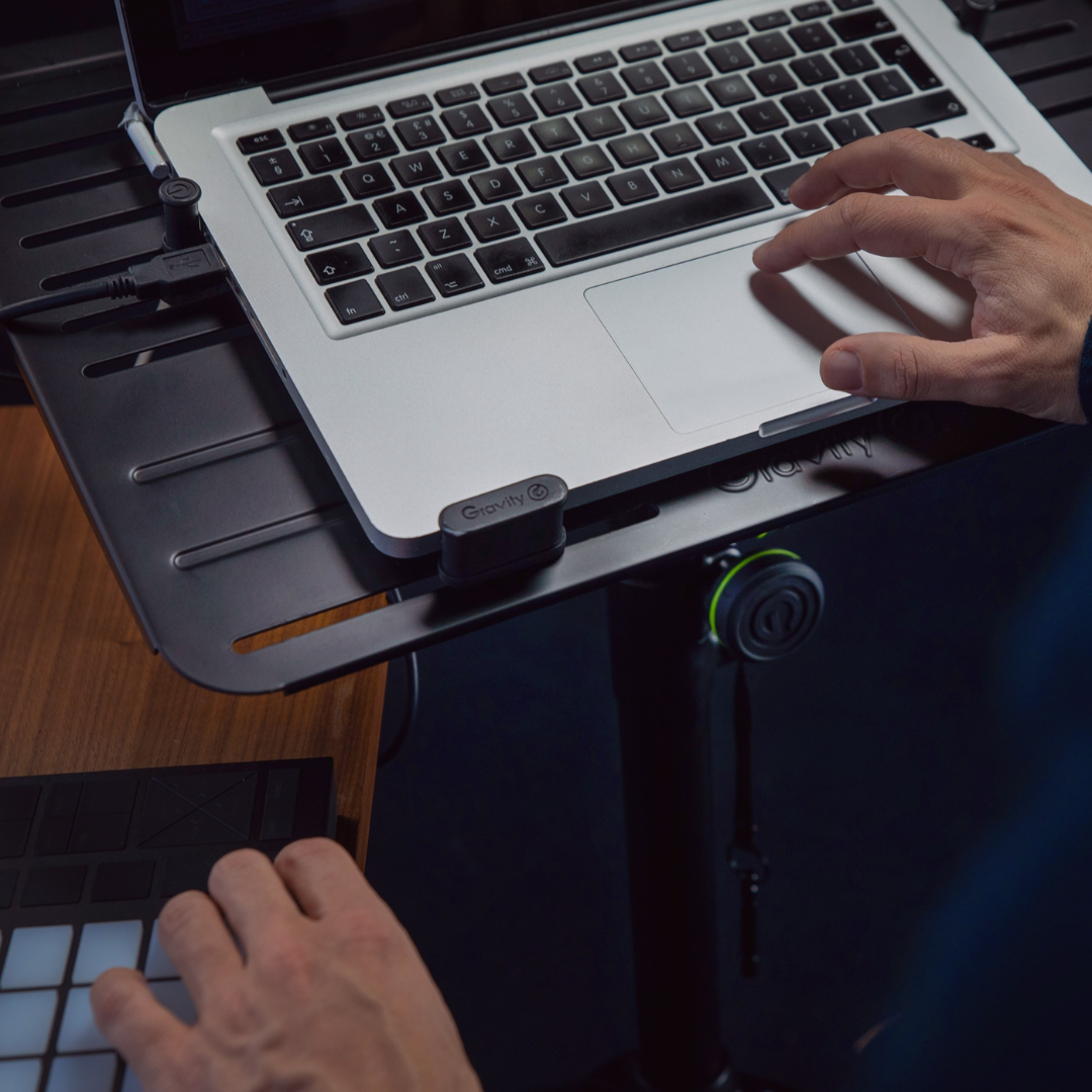 Gravity Stands LTS T 01 | Adjustable Laptop Stand with 180° Tilt & Universal Holding Pins