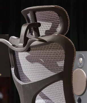 Wavebone Viking Studio Chair Black | Ergonomic Mesh Chair with Lumbar Support | Adjustable Arms & Reclining Back