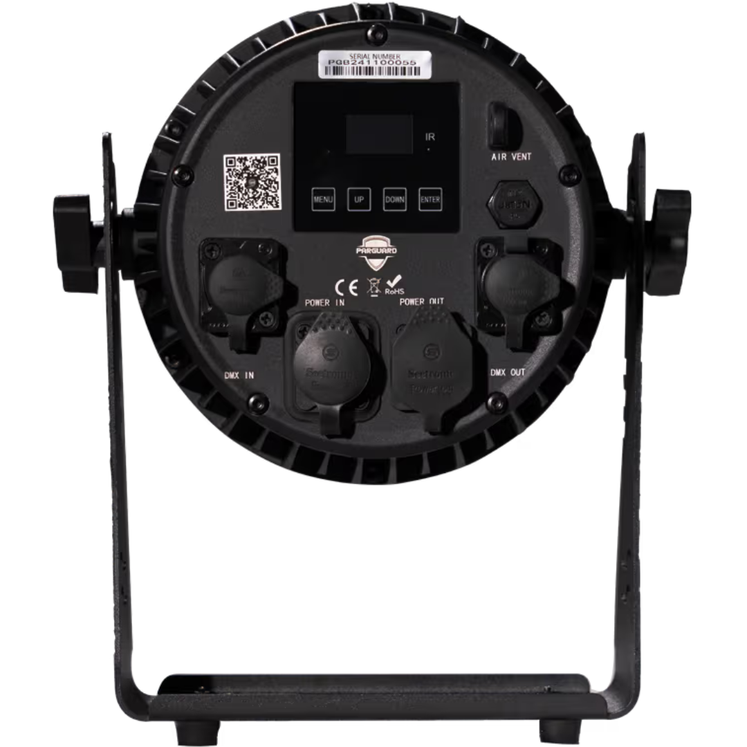 Rasha Par Guard | IP65 RGBWA+UV LED Par | 25° Beam with Wireless DMX & Presets