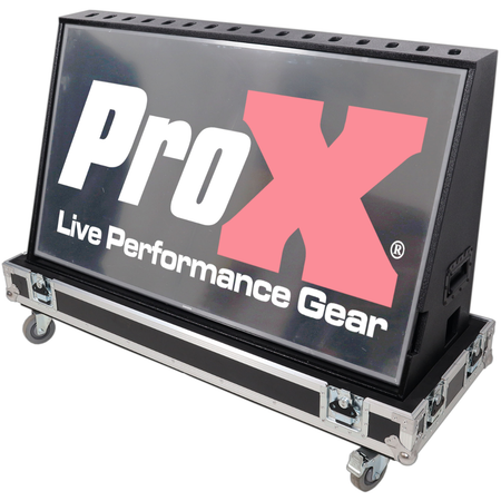 ProX XS-TV55FMW | 55 Inch LED TV Flight Case | Floor Monitor Road Case with 4 Inch Wheels
