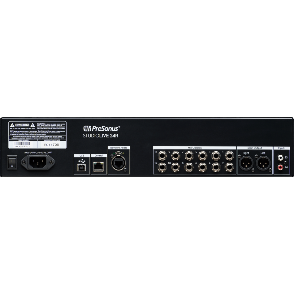 PreSonus StudioLive 24R | 24 XMAX-R Preamps - 40 Channel Mixer | 128x128 USB Interface with AVB