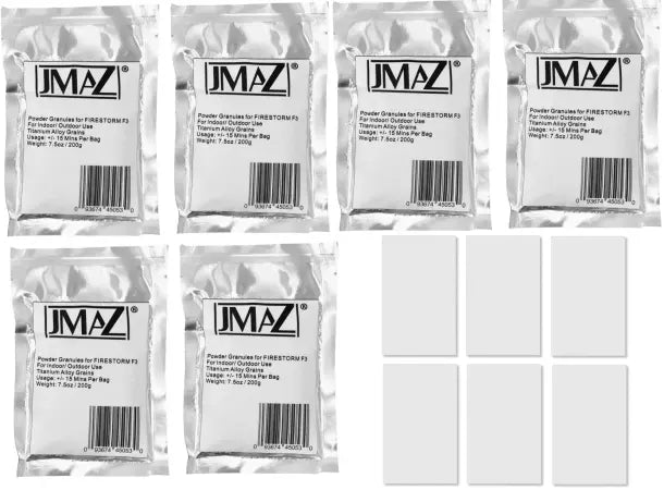 JMAZ 200g Cold Spark Granule 6-Pack | Firestorm F4 Machine Powder (JZ4005), ProX BlizzFX | Spark Fountain Powder Cartridge