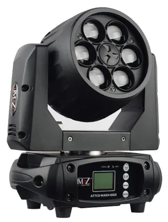 JMAZ ATTCO Wash 100Z | 90W RGBW Moving Head with Zoom | 6°–60° Beam & Built-In Color Effects