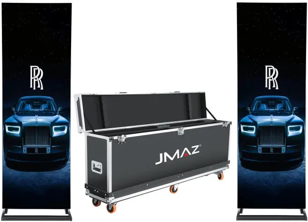 Crisp GP2 Pack | 80″ 2.5 mm G‑O LED Poster Duo with Case | Digital Signage Kit