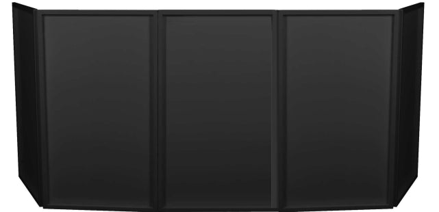 JMAZ Event Facade Booth Black | 5 Flame-Retardant Detachable Panels (JZ5006) | Expandable DJ Booth with Carrying Case (JZ5006)