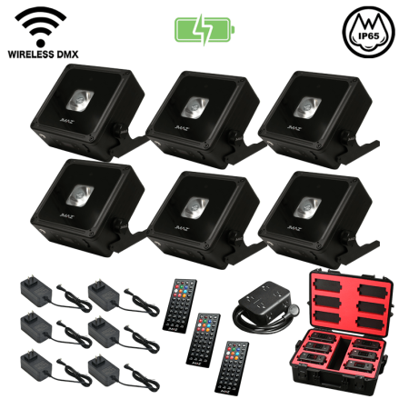 JMAZ Mad Par Bulls IP 6PK  | Battery-Powered Uplight