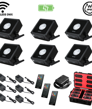 JMAZ Mad Par Puck 6PK | Compact Battery-Powered Uplight