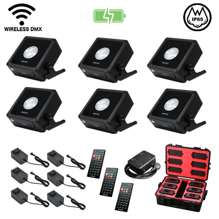 JMAZ Mad Par Puck 6PK | Compact Battery-Powered Uplight