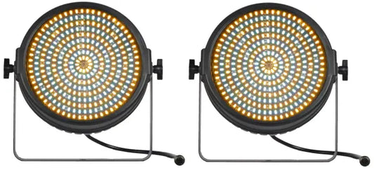 JMaz Versa Flex Par Duo 324 (pair) | 162W CWW SMD LED Add-On Lights | Warm & Cool White with Ring Effect for Versa Flex Bar