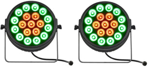 JMaz Versa Flex Par Quad 19 (pair) | 190W RGBW LED Add-On Lights | Dynamic Ring Effect for Versa Flex Bar