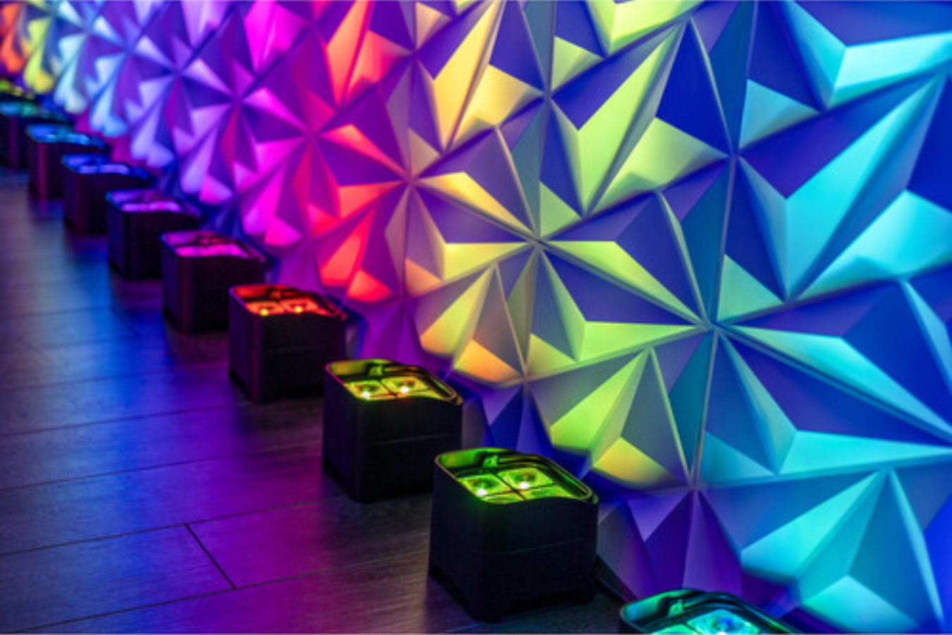 ColorKey MobilePar Mini Hex 4 MKII 4-Pack | Wireless Battery-Powered Uplights | RGBAW+UV Wash Lights with Carrying Case