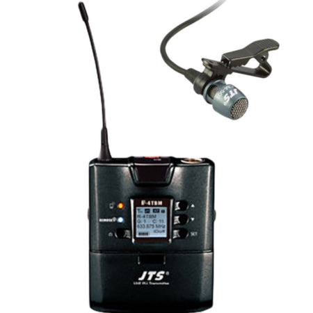 JTS R-4TBM w/ CM-501 | UHF Beltpack & Lavalier Mic Kit | 108MHz Bandwidth with Lock-On Security