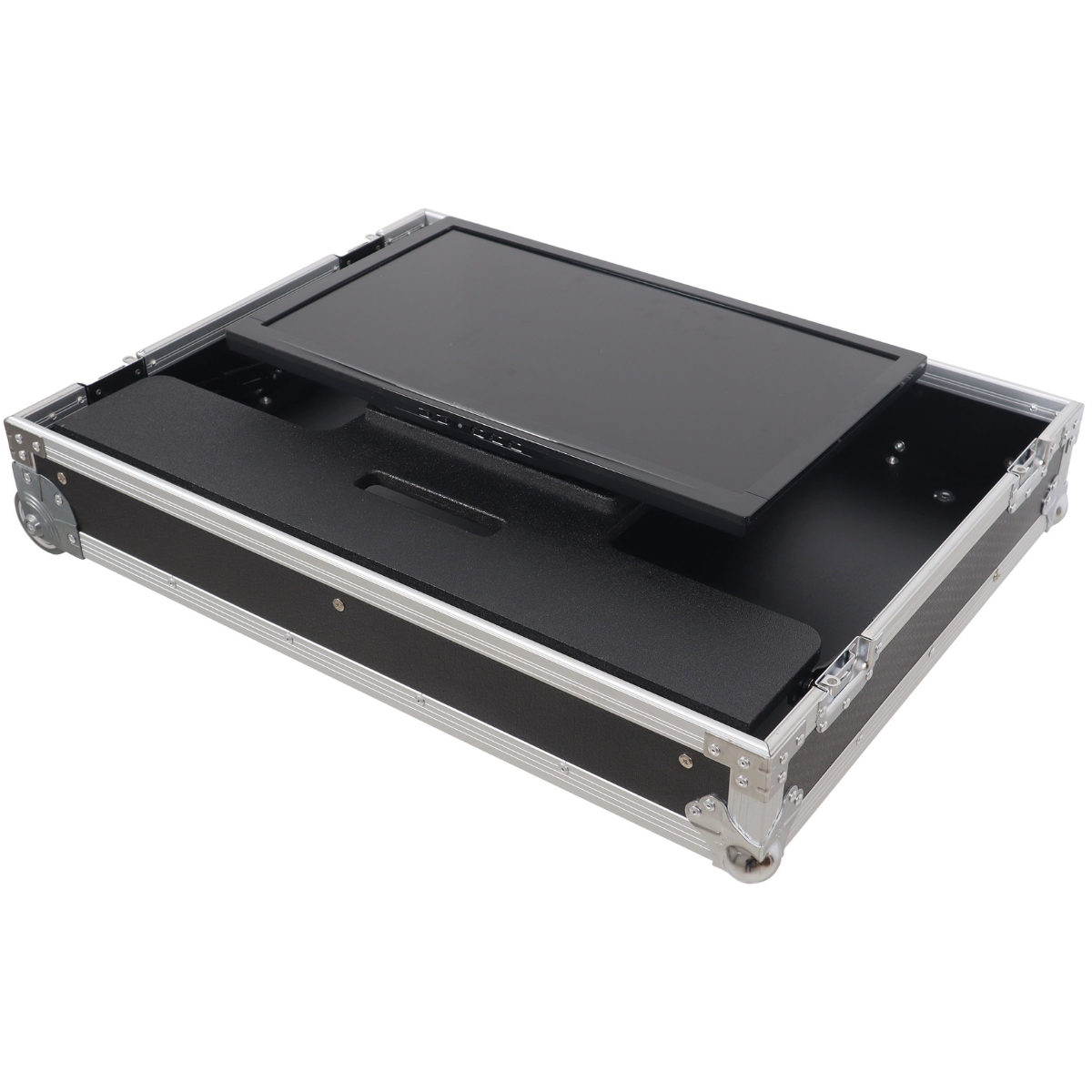 ProX XS TV32FMW | 32 Inch LED TV Flight Case | Adjustable Floor Monitor Case with Wheels