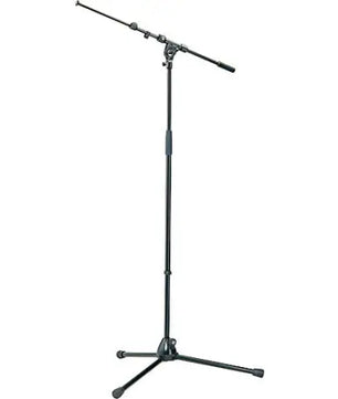 K&M 210/9 (Black) | Telescopic Boom Mic Stand | Compact Version of 210/2 with Zinc Base