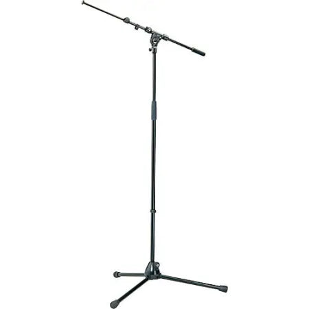K&M 210/9 (Black) | Telescopic Boom Mic Stand | Compact Version of 210/2 with Zinc Base